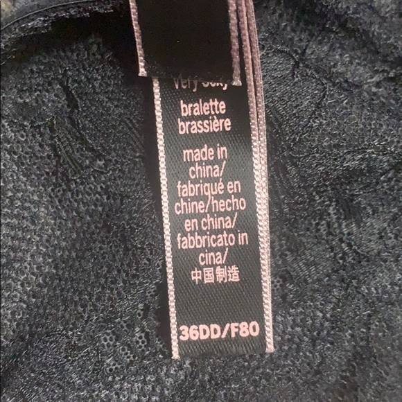 Victoria Secret Black Lace Halter Size 36DD Bra - Picture 3 of 5